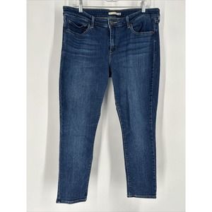 Levi's Womens 711 skinny denim Blue Jeans Sz 32 (34x26) Stretch‎ Mid Rise